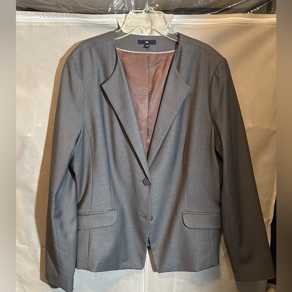 Gap Grey V-Neck Blazer